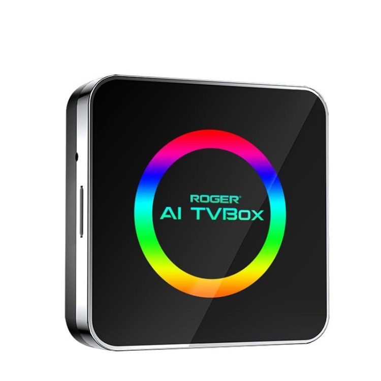 Roger AI Box Wireless CarPlay & Android Auto Adapter, Built-in Netflix & YouTube