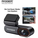 Roger 4G SIM Dash Cam – Remote Monitoring | G-Sensor | 2-Year Warranty | 🚘 Just insert a SIM to stream live footage, track GPS, or playback via HOTCAM app | Includes free 64GB memory card | Auto collision recording with built-in G-Sensor | Features GPS tracking, geo-fencing, night vision & IP66 waterproof design – all in one smart dash cam